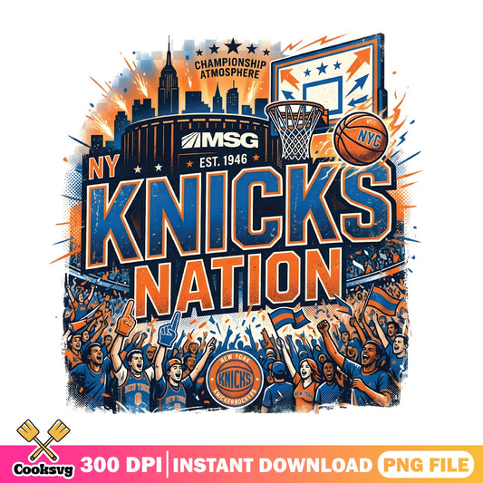 NY Knicks Nation Basketball PNG, New York Knicks Fan PNG, NBA PNG