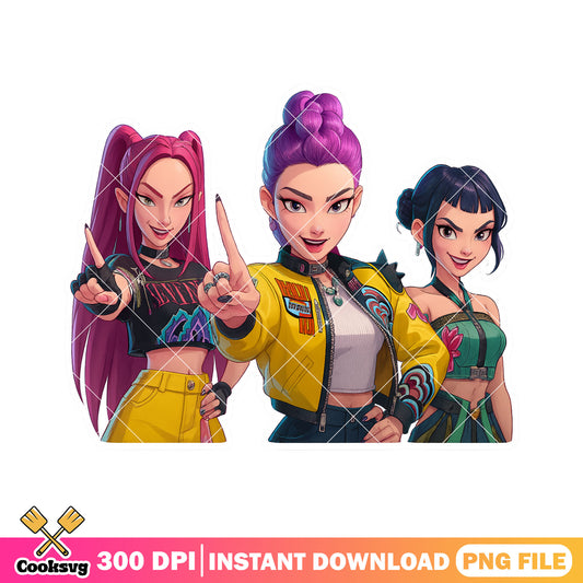 Nah pose huntrix png, kpop netflix png, huntrix netflix png