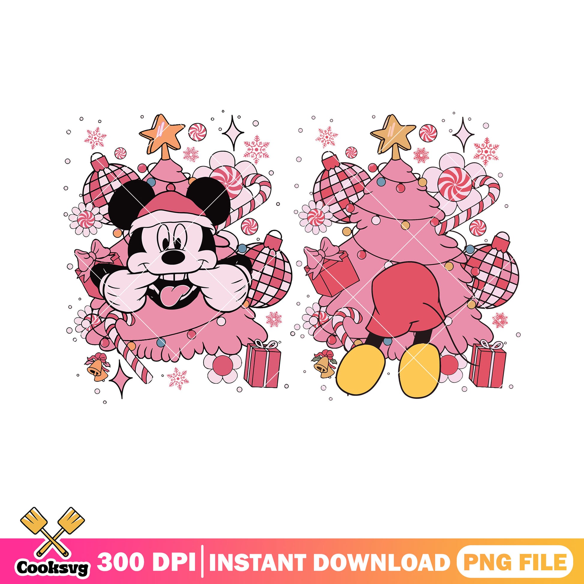 Naughty mickey in christmas png, mickey and friends png, xmas png