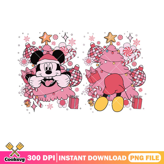 Naughty mickey in christmas png, mickey and friends png, xmas png