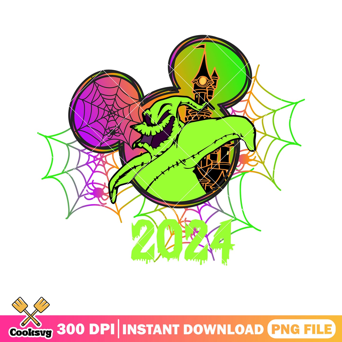 Naughty oogie boogie png, green monster png, halloween scary png