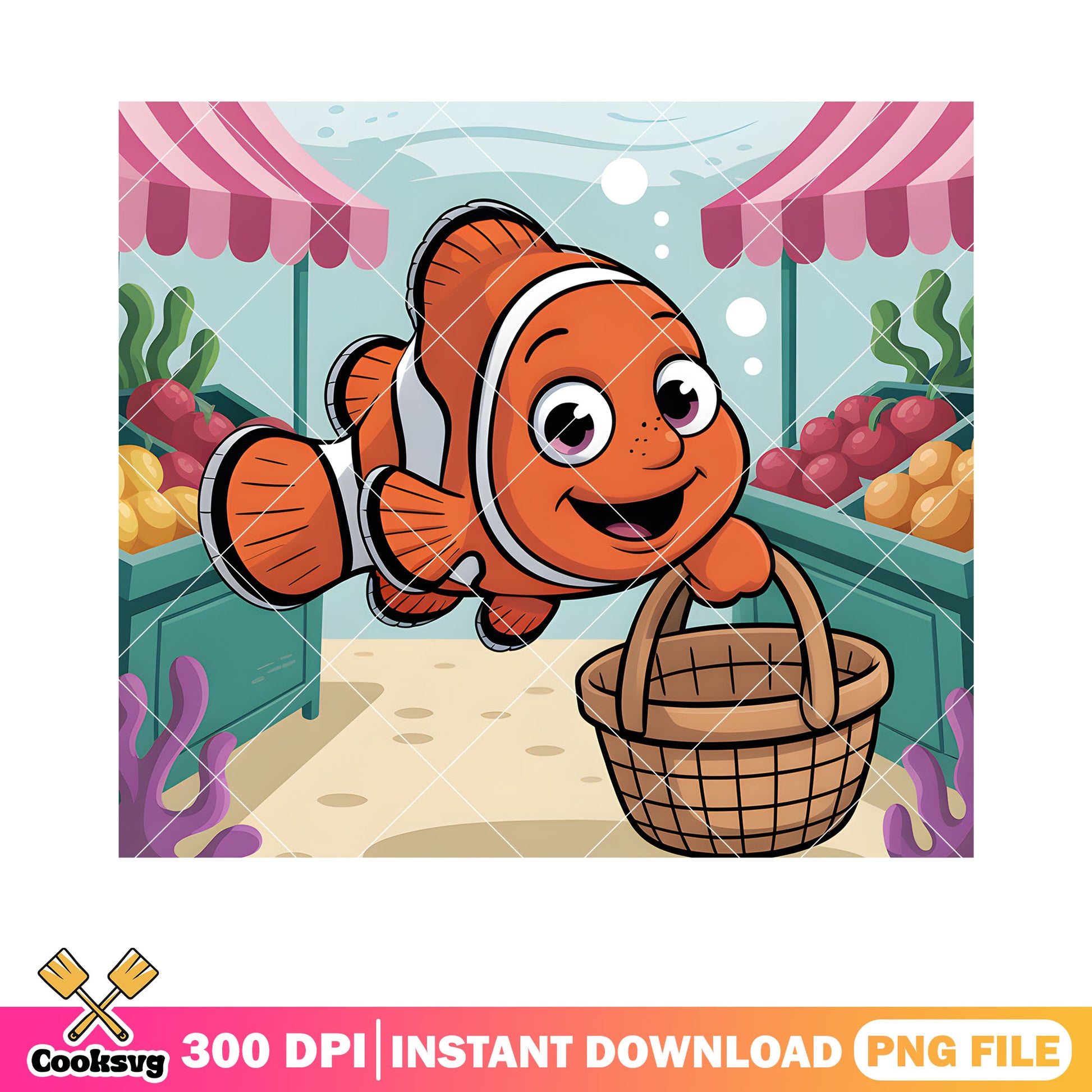 Nemo disney shopping ocean png, clownfish nemo png, disney movie png