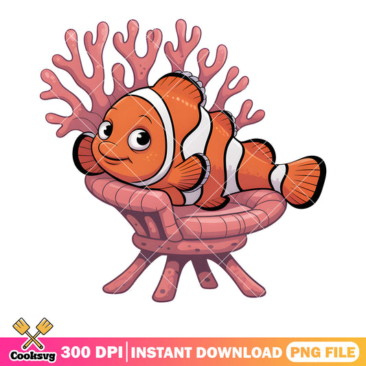 Nemo fish in coral png, walt disney world​ png, clownfish nemo png