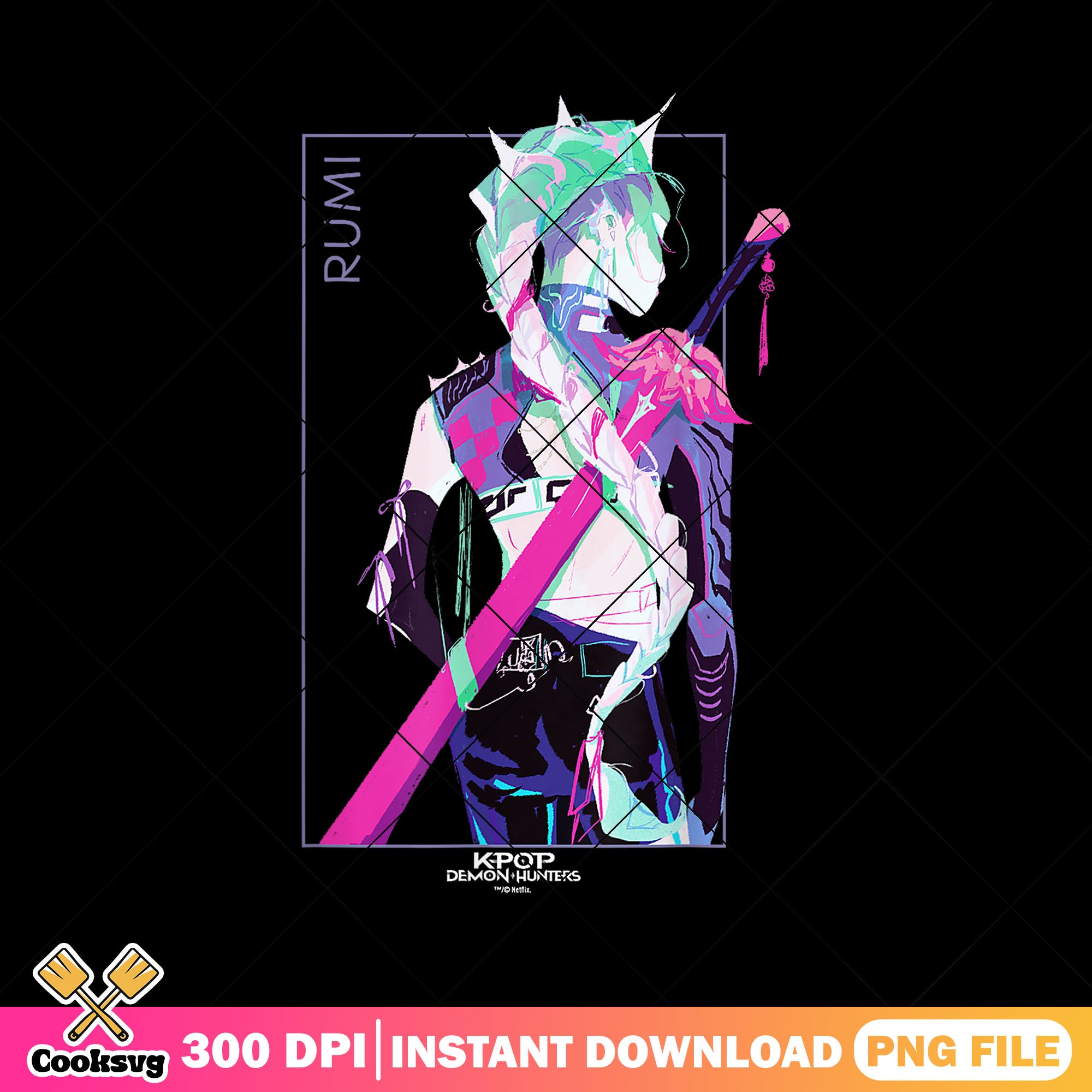 Neon rumi battle queen png, rumi huntrix png, kpop huntrix png – Cooksvg