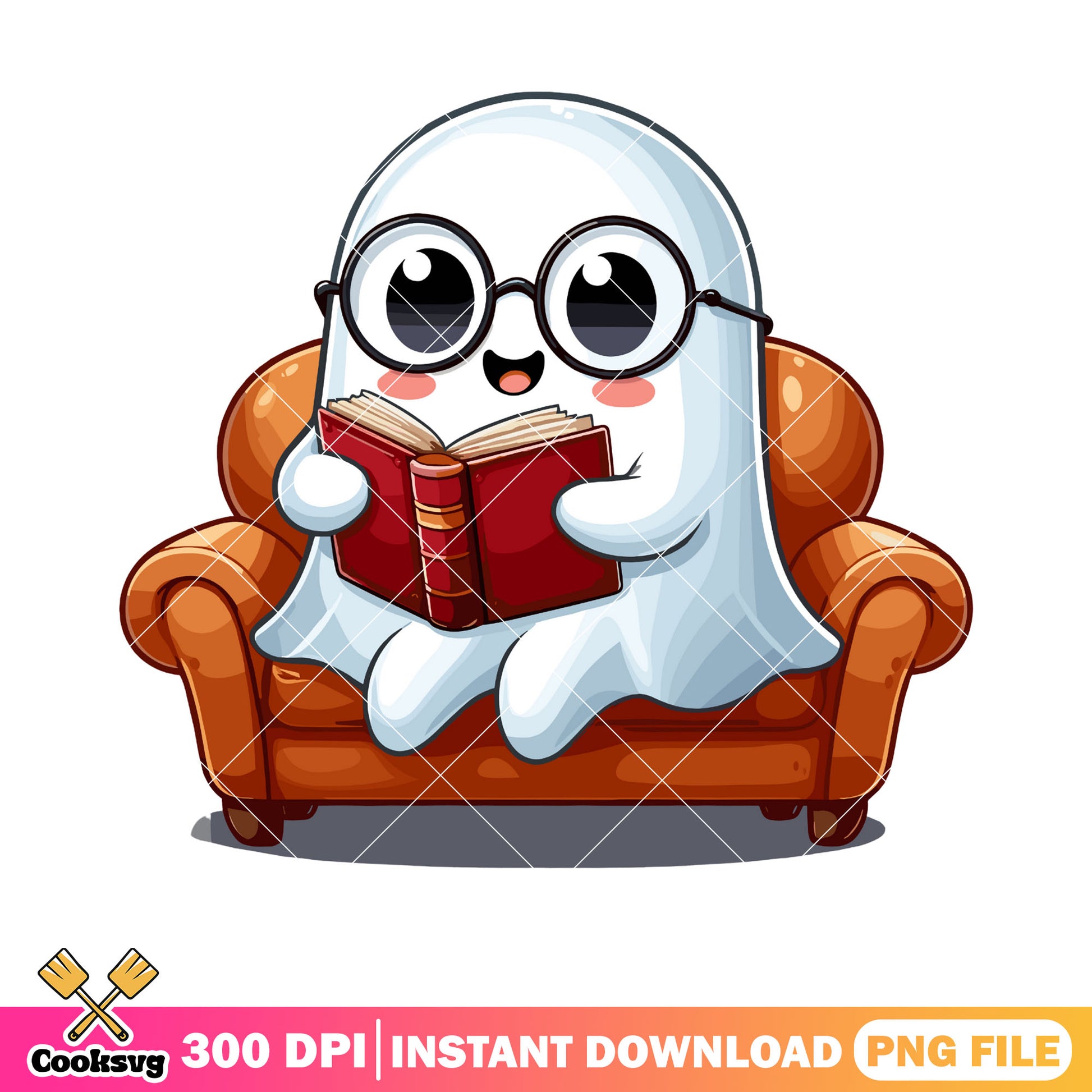 Nerdy on sofa baby ghost png, ghost costumes png, scary night png