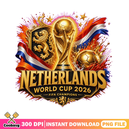 Netherlands World Cup 2026 PNG, FIFA Champions PNG, Soccer PNG