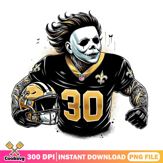 New Orleans Saints Halloween PNG, Horror Football PNG, Halloween PNG