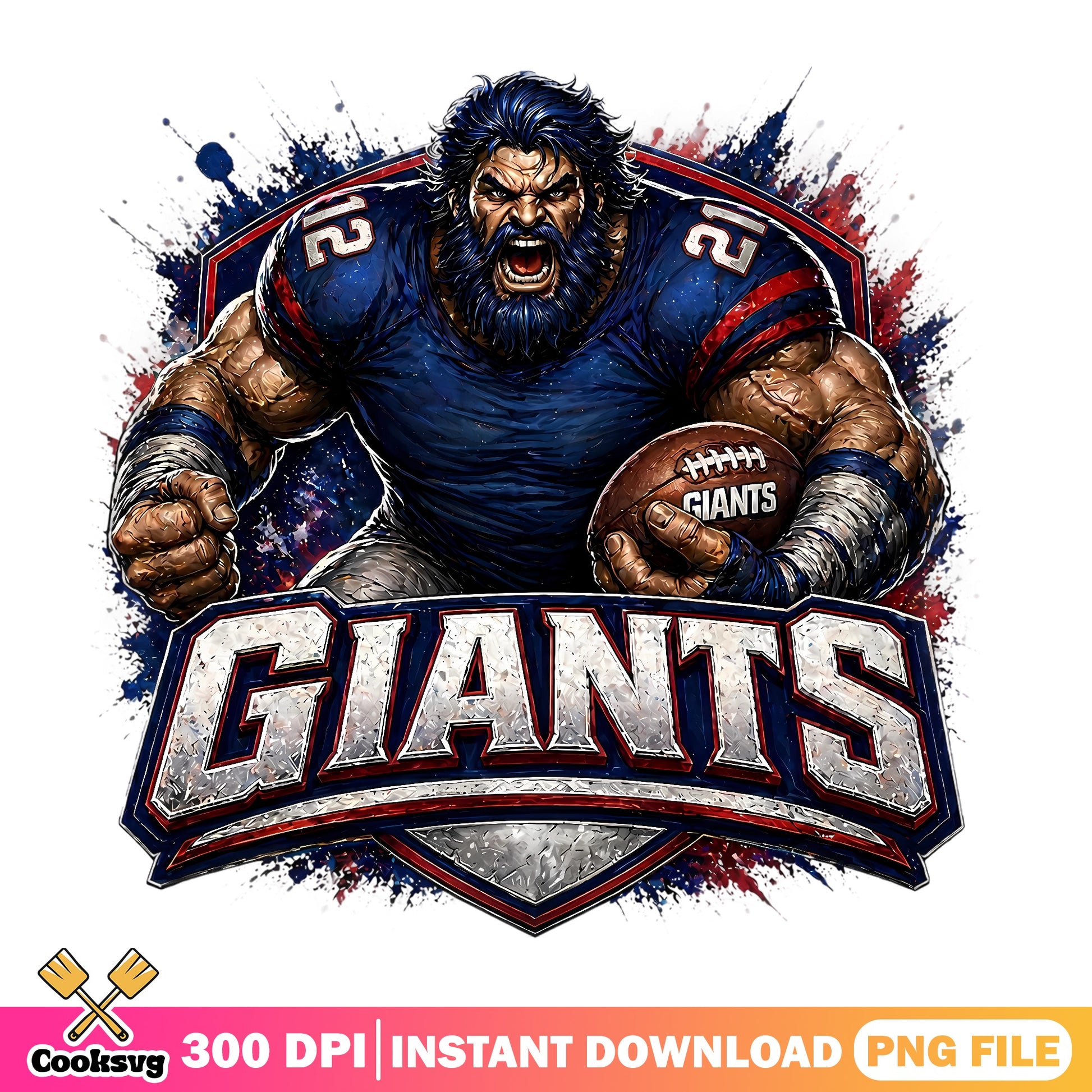 New York Giants Football PNG, NFL Team Mascot PNG, Giants PNG