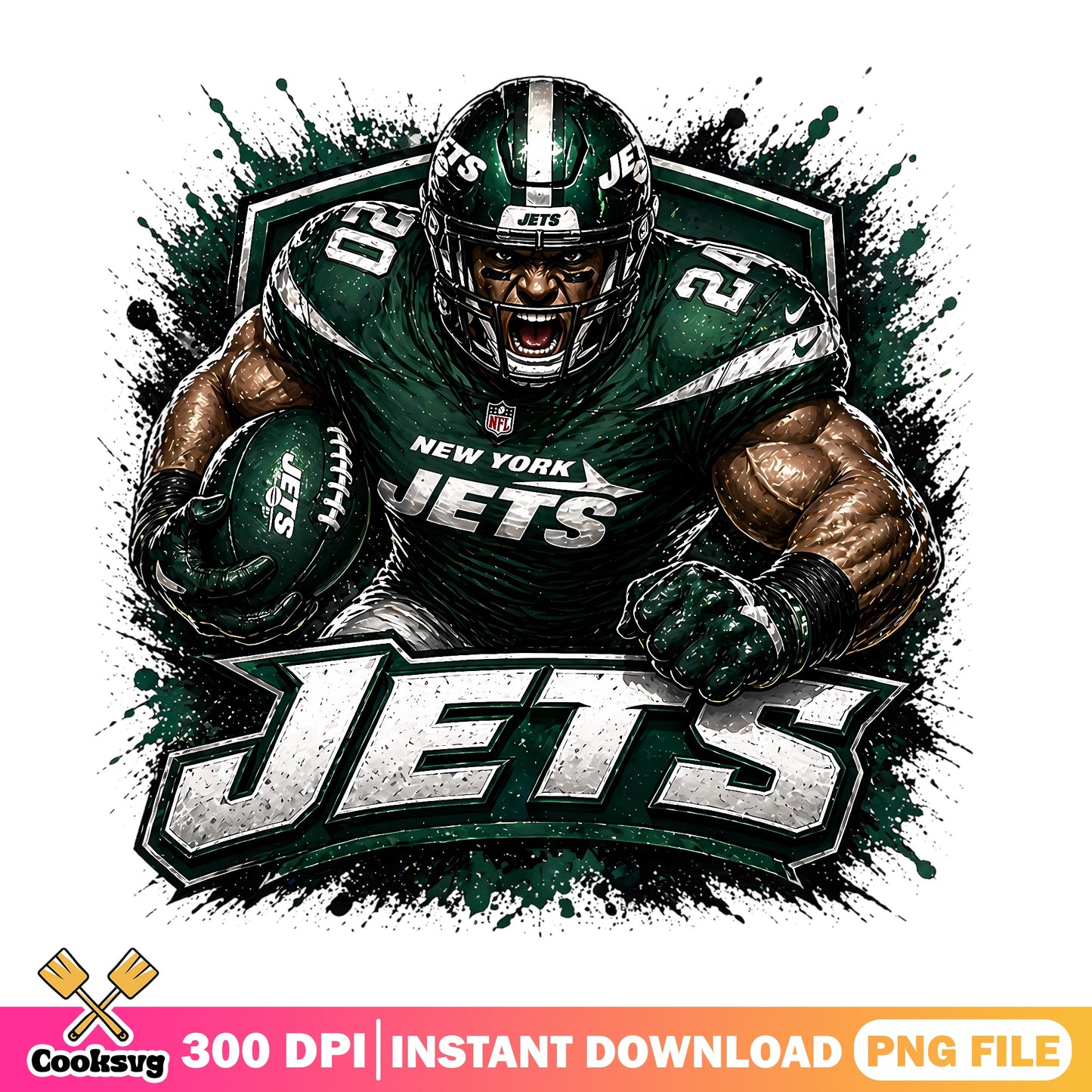 New York Jets NFL Football Player PNG, Jets Fan PNG, NFL PNG