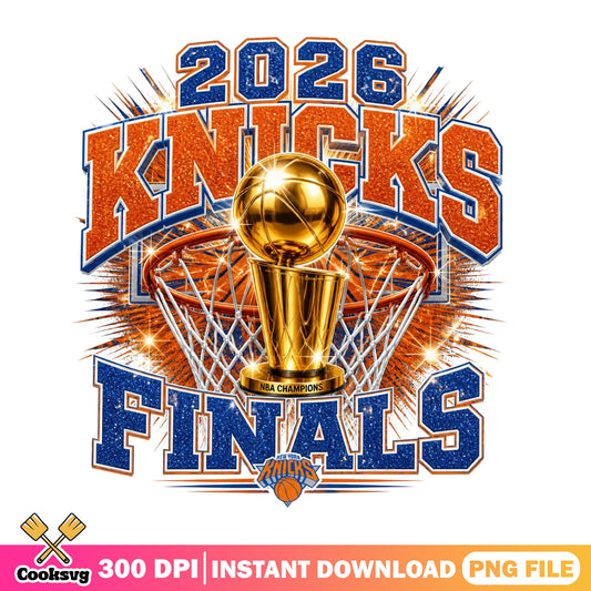 New York Knicks 2026 NBA Finals Champions PNG, Knicks PNG, Basketball PNG