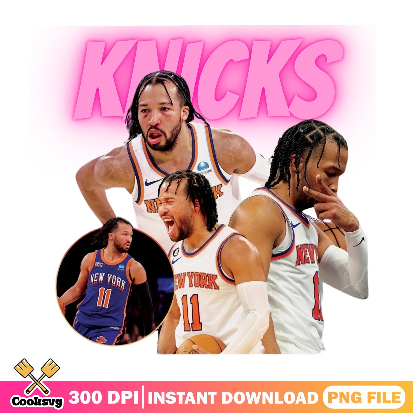 New York Knicks Basketball PNG, Jalen Brunson PNG, NBA PNG