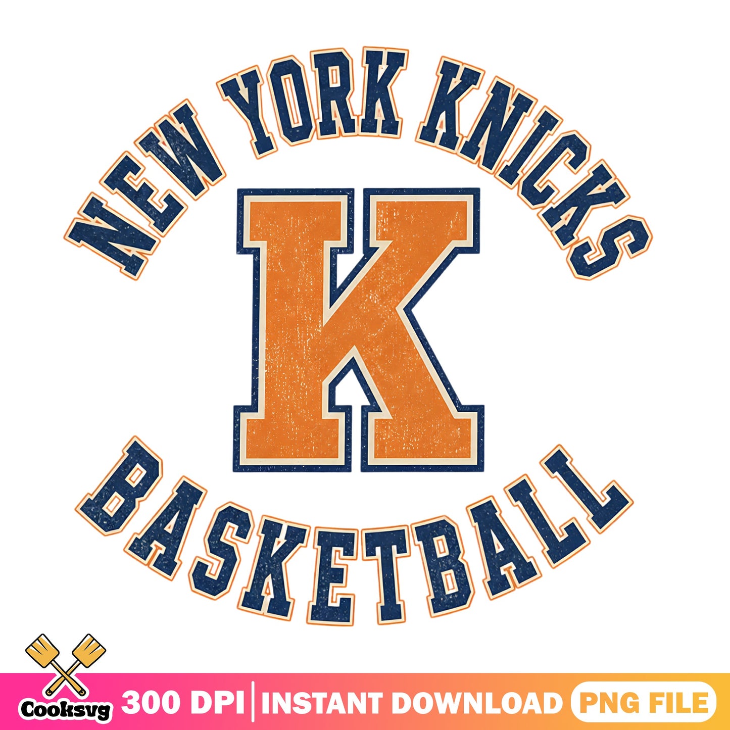 New York Knicks Basketball PNG, Knicks Fan Gift, NBA Team PNG