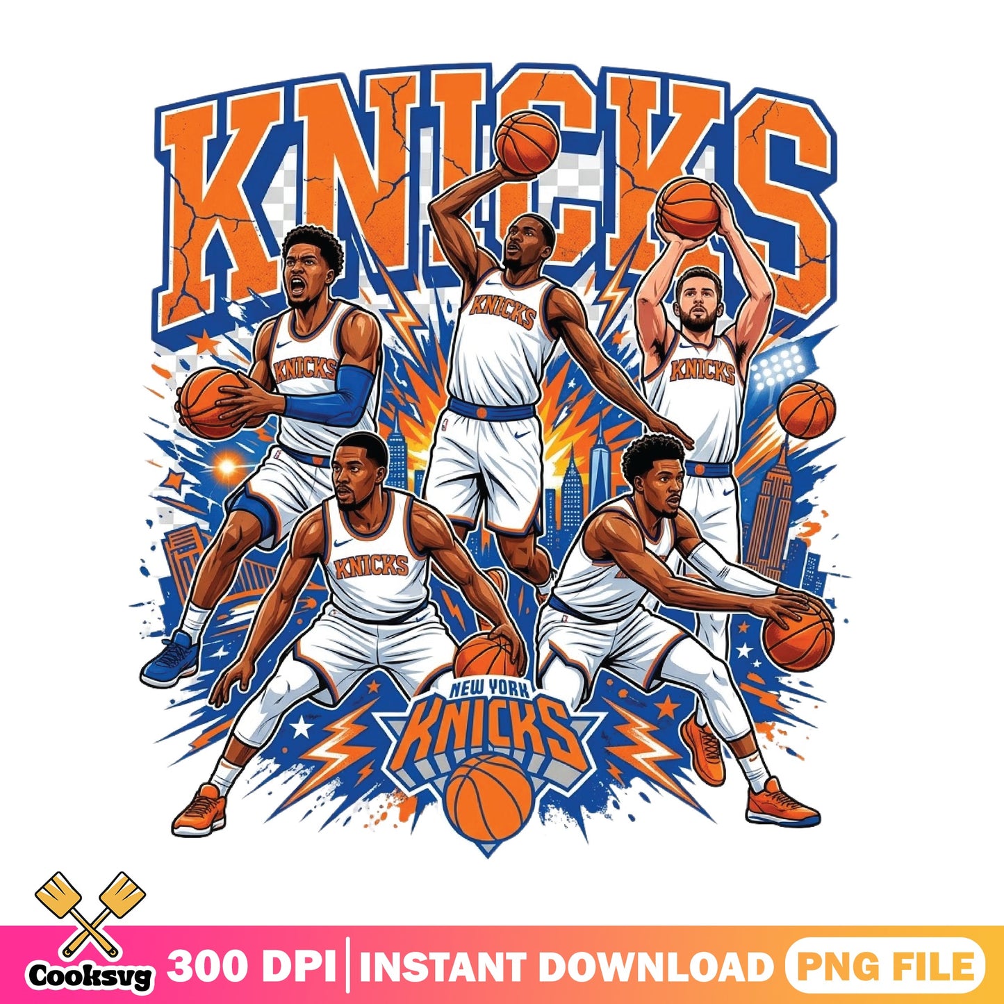 New York Knicks Basketball PNG, NBA Team Graphic PNG, Knicks PNG