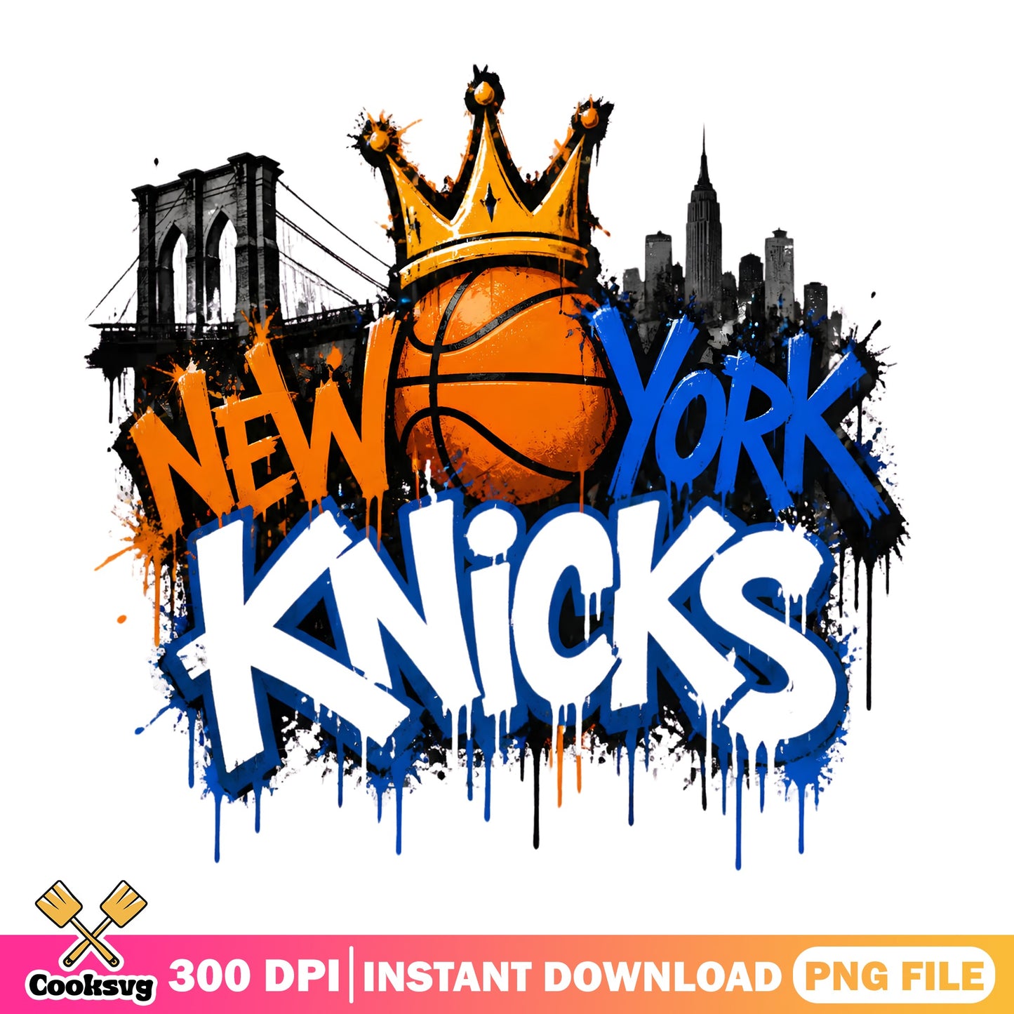 New York Knicks Basketball PNG, NBA Team PNG, Knicks PNG