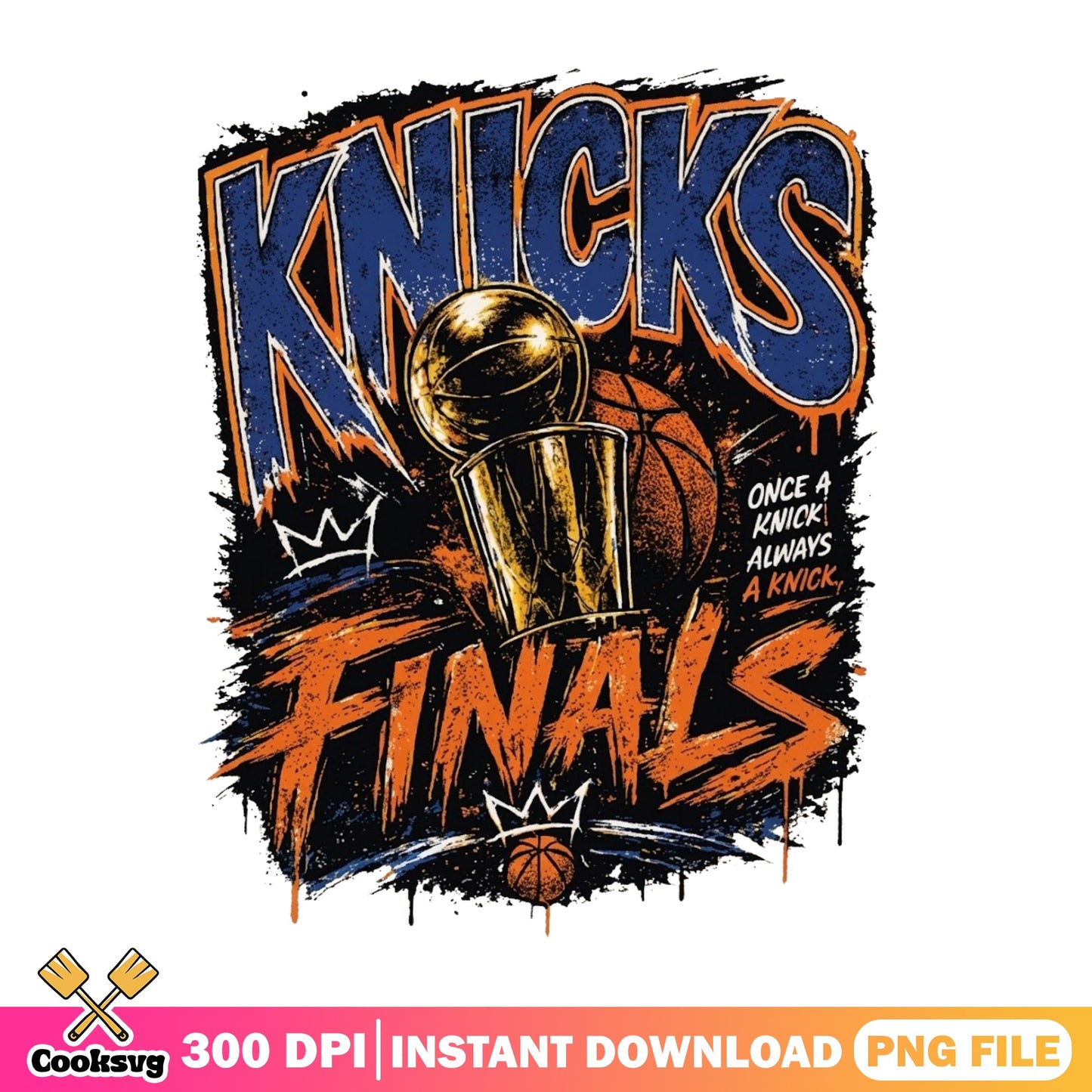 New York Knicks Finals Basketball PNG, NBA Champions PNG, Knicks Fan PNG