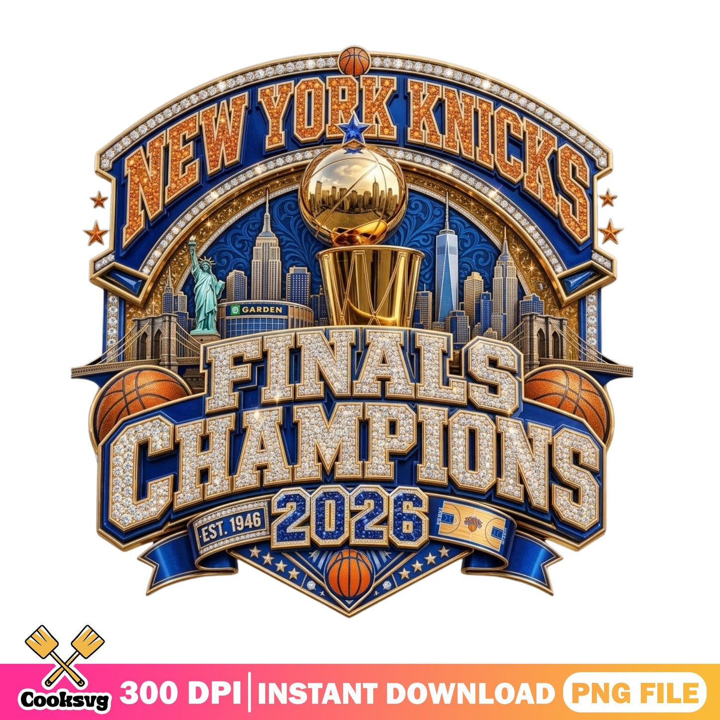 New York Knicks Finals Champions 2026 PNG, Knicks NBA PNG, Basketball PNG