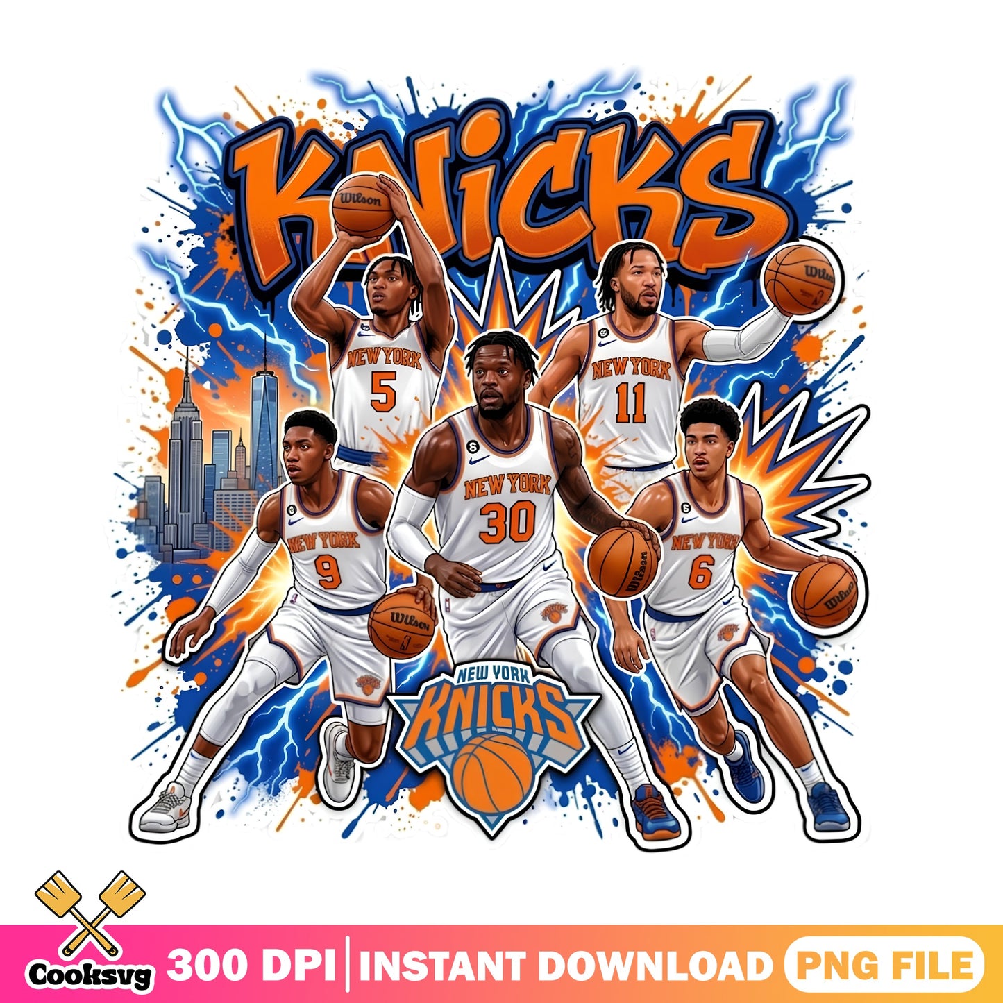 New York Knicks NBA Basketball Team PNG, Knicks Players PNG