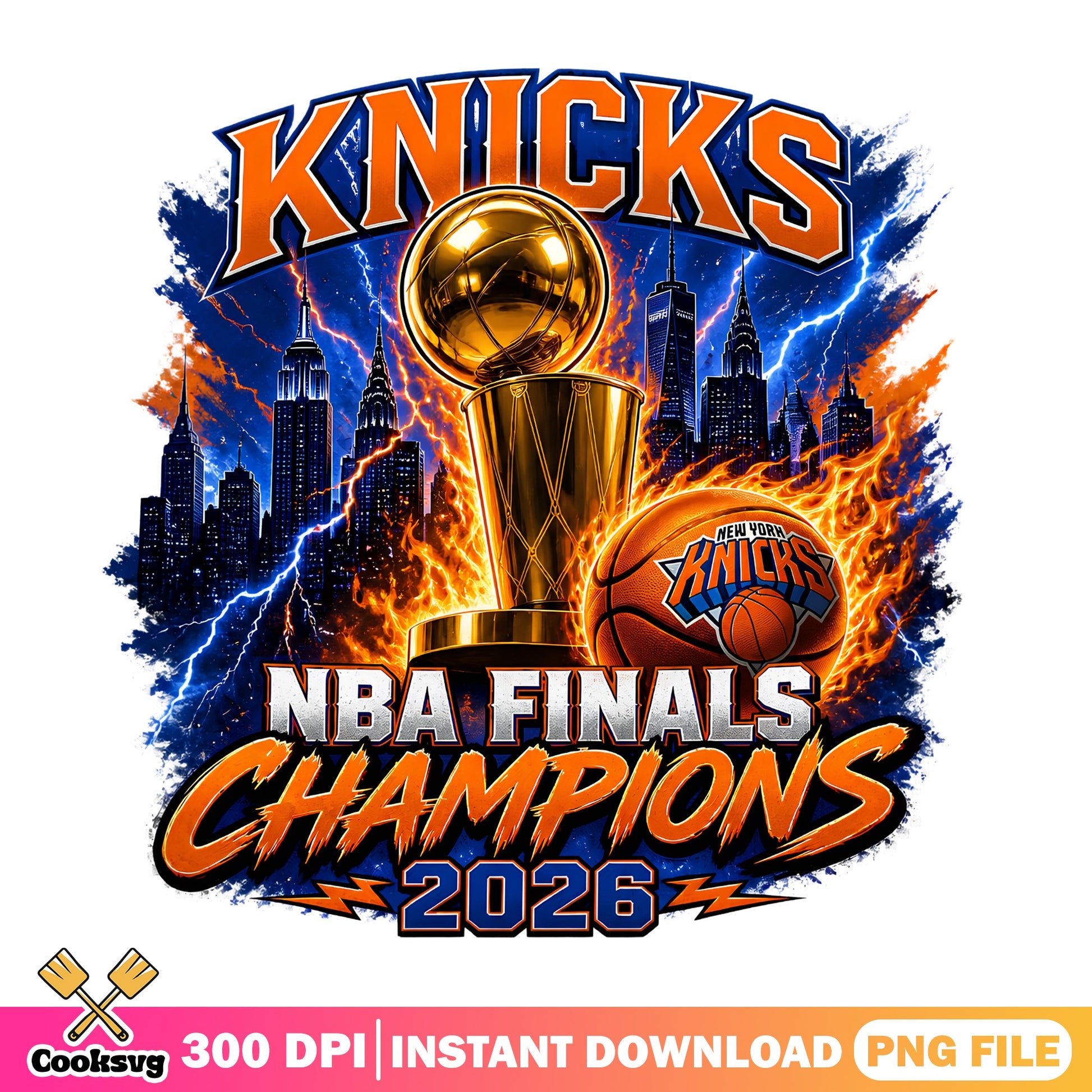 New York Knicks NBA Finals Champions 2026 PNG, Knicks PNG, Basketball PNG