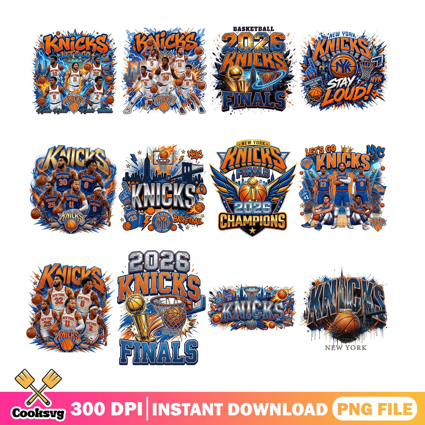 New York Knicks PNG Bundle, NBA Basketball Finals PNG, Sports PNG