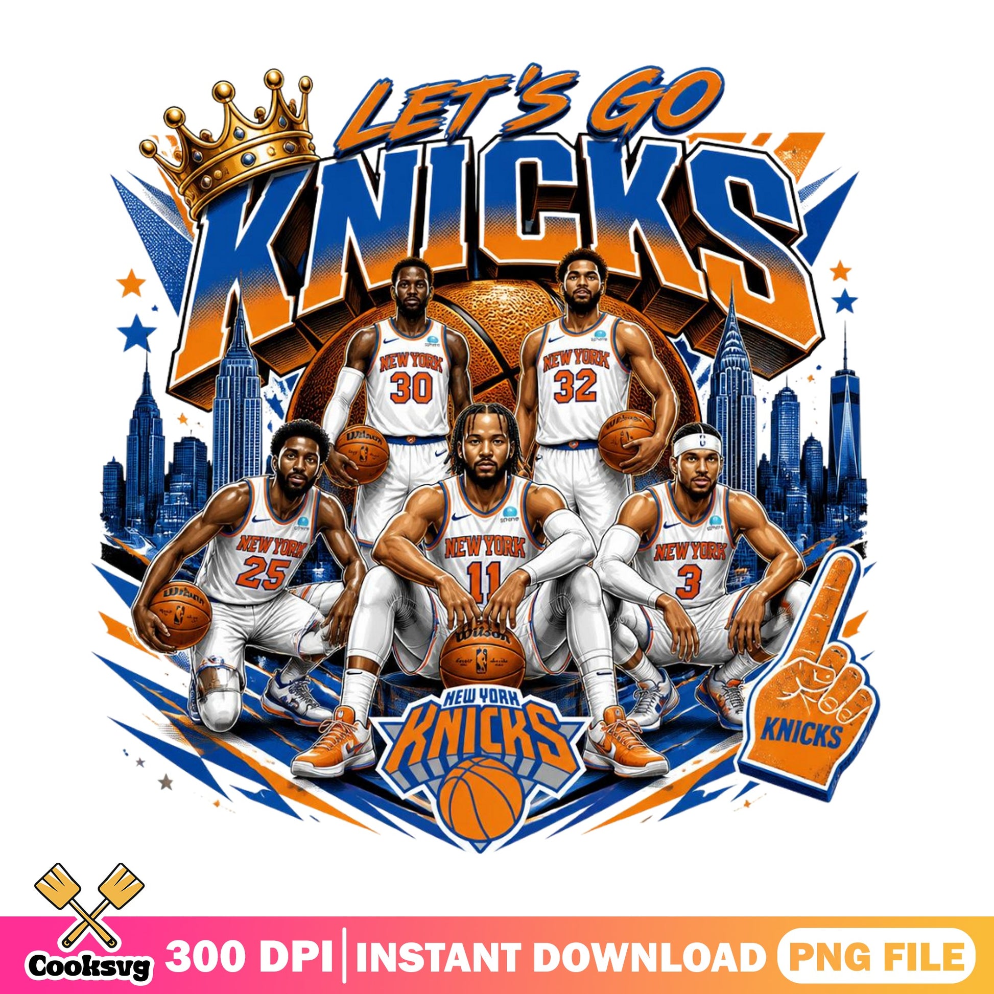 New York Knicks PNG, Let's Go Knicks Basketball, NBA Team PNG