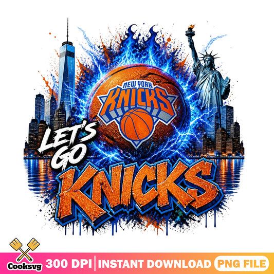 New York Knicks PNG, Lets Go Knicks Basketball PNG, NBA PNG