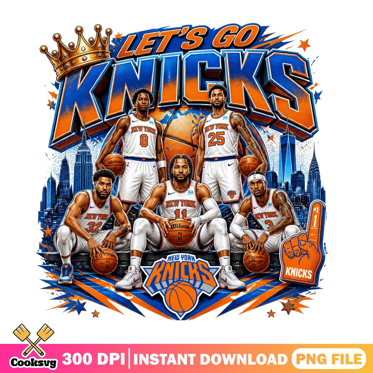 New York Knicks PNG, Lets Go Knicks Basketball Team PNG, NBA PNG
