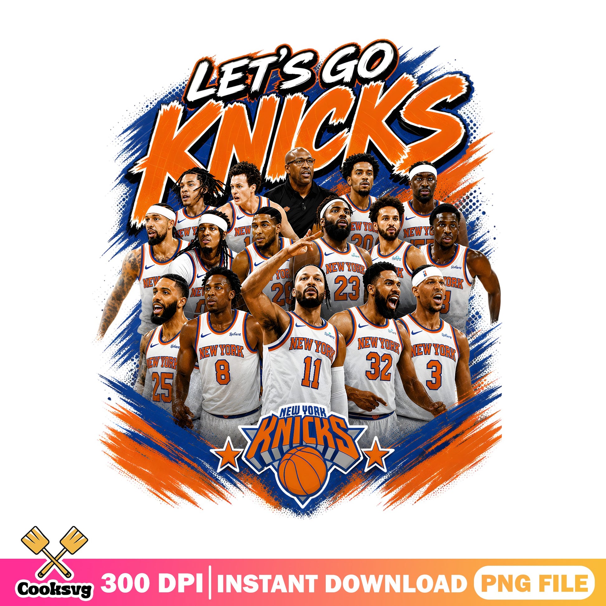 New York Knicks PNG, Lets Go Knicks NBA Team, Basketball PNG