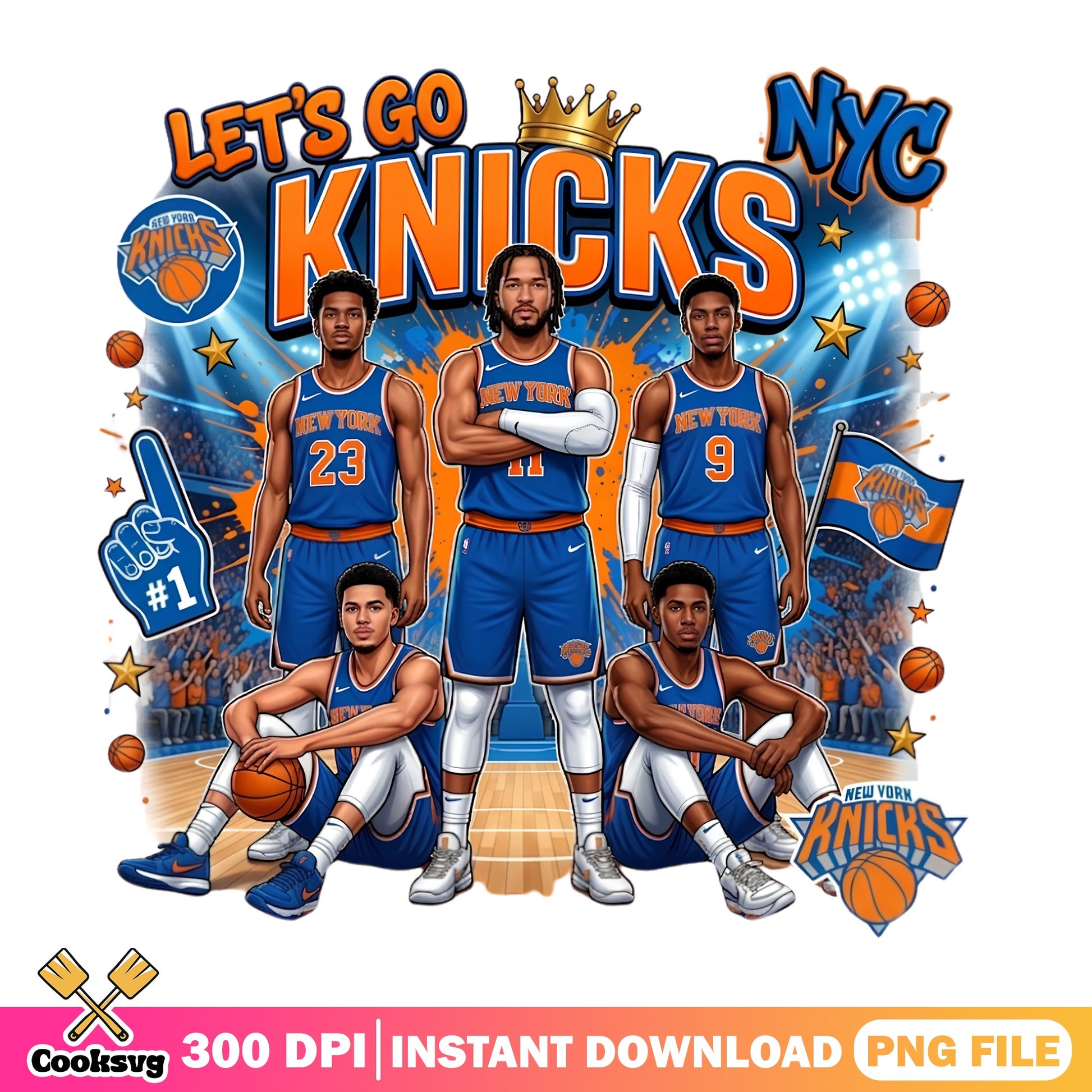 New York Knicks PNG, Lets Go Knicks NYC Basketball, NBA PNG