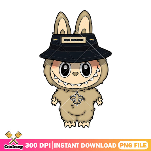 New orleans labubu baseball team png, labubu plush png, labubu cute png