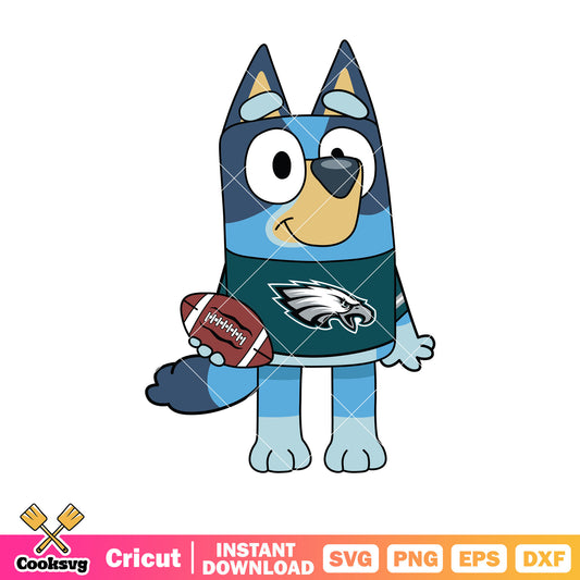 New york giants bluey football svg, nfl all teams​ svg, character bluey svg