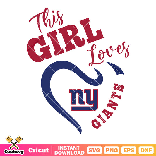 New york girl love giants team svg, giants team​ svg, new york svg