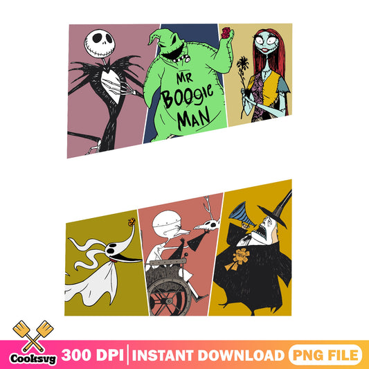 Nightmare Before Christmas PNG Bundle, Jack Sally PNG, Halloween PNG