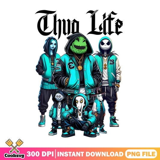 Nightmare Before Christmas Thug Life PNG, Jack Skellington PNG, Halloween PNG