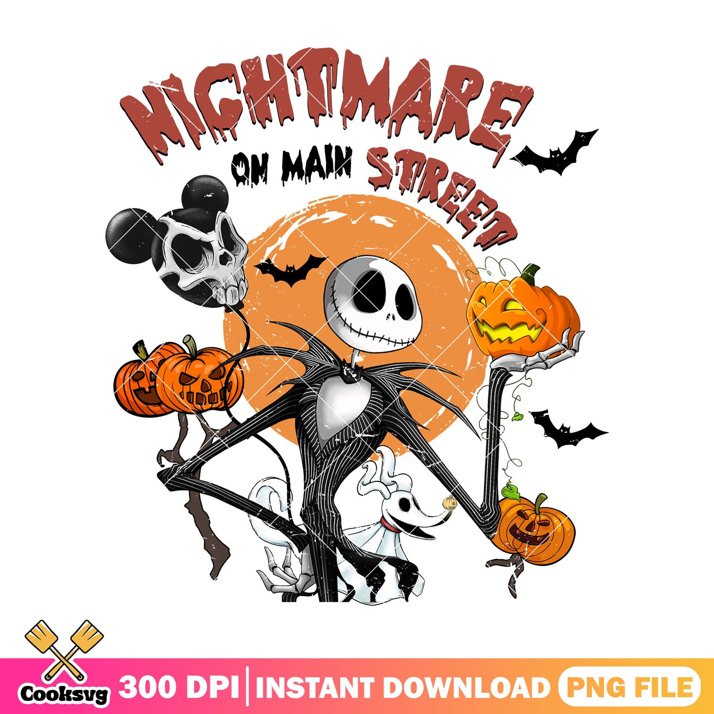 Nightmare jack pumpkin png, nightmare jack png, disney halloween png