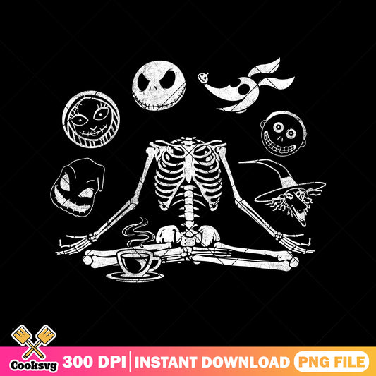 Nightmare skeleton horror faces png, scary cartoon png, horror head png