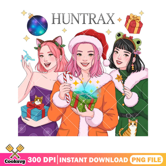 Night noel huntrix png, christmas decor​ png, kpop demon hunters png