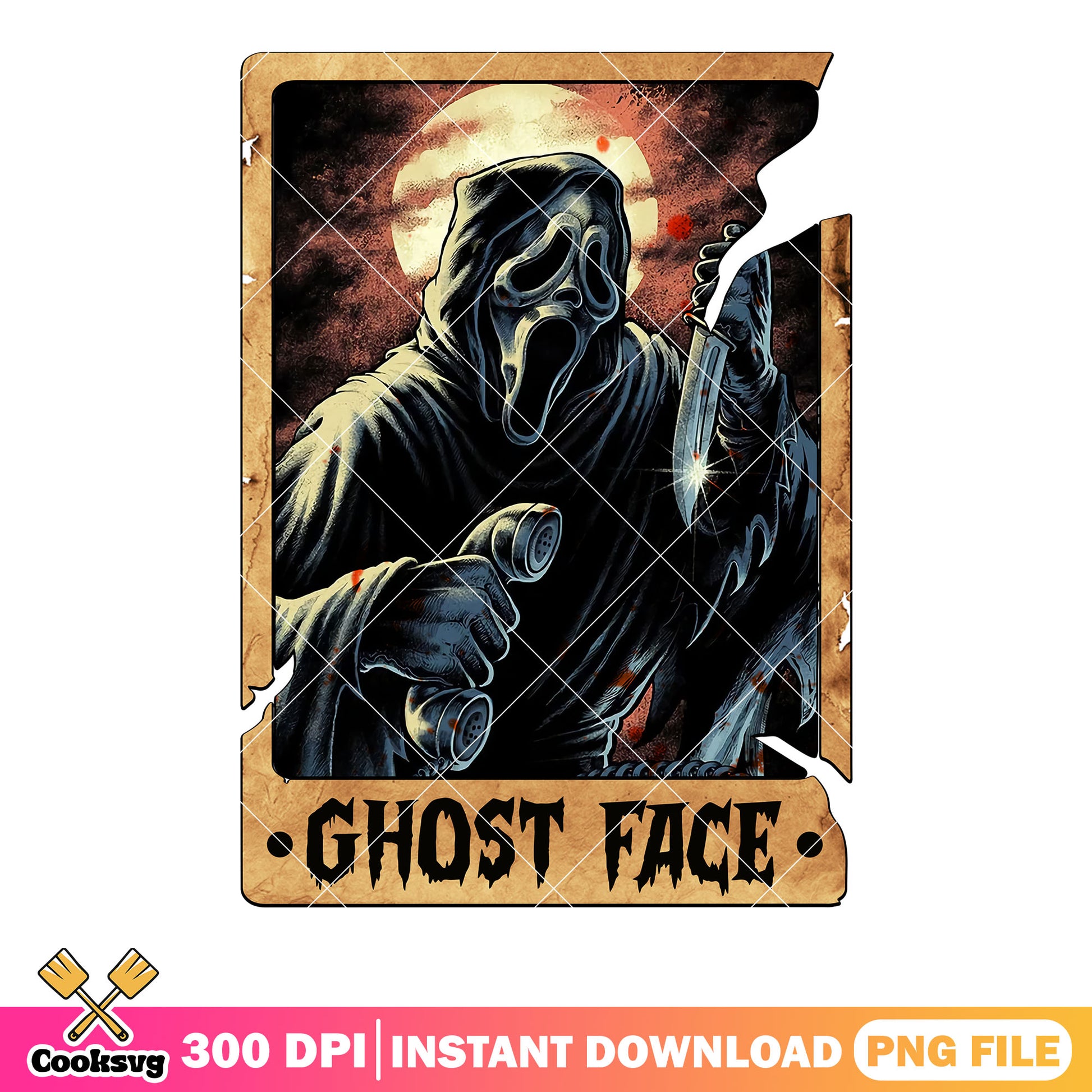 Night to hunting knife png, full moon night png, scream movies png
