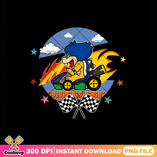 Nintendo ludwig png, retro game png, Racing character png