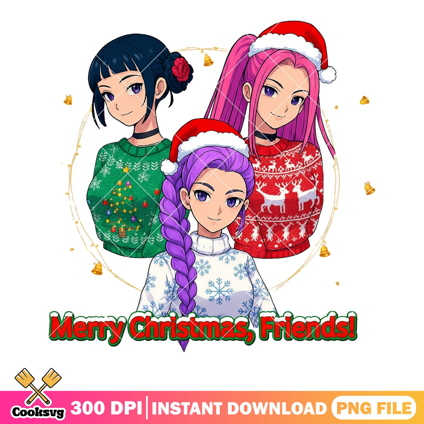 Noel christmas sweater png, rumi huntrix png, kpop demon hunters png