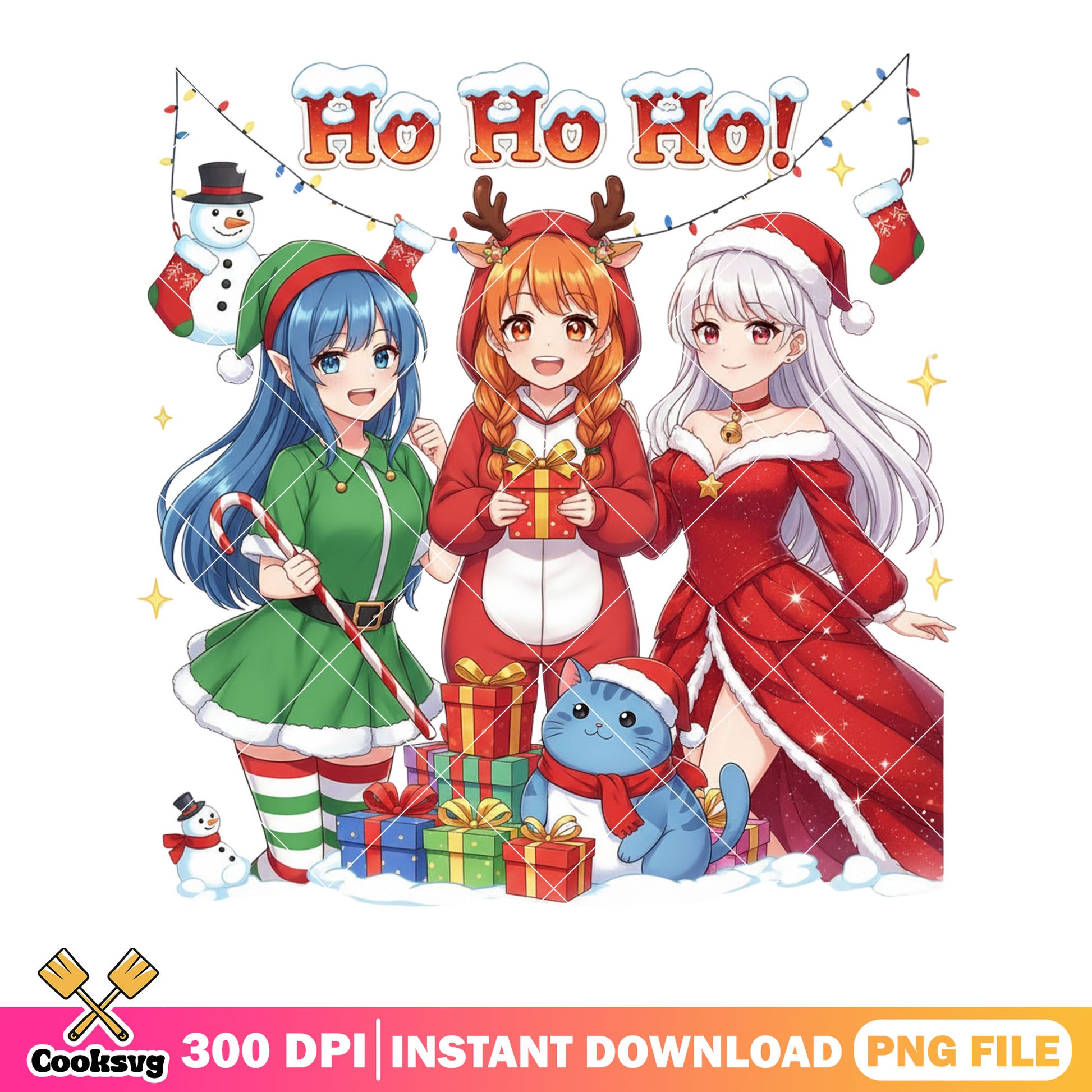Noel huntrix png, christmas socks​ png, kpop demon hunters png