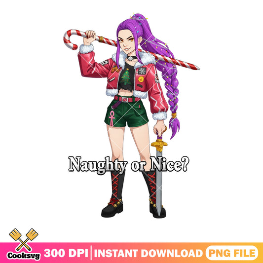 Noel rumi huntrix png, rumi kpop demon hunters png, christmas candy​ png