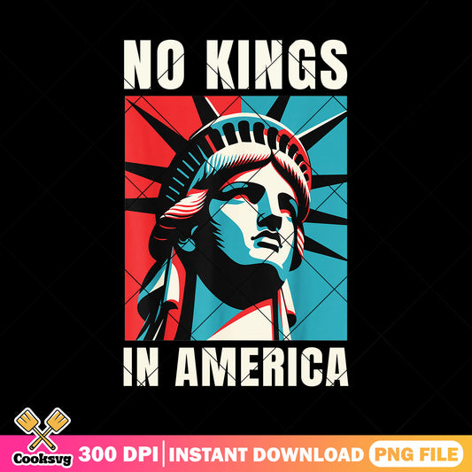 No kings america statue png design, america no kings png, no kings quote png