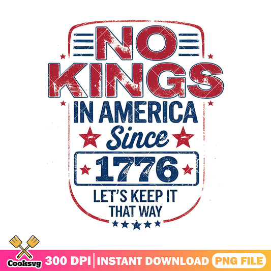 No kings lets keep it that way png, no kings quote png, no kings day png