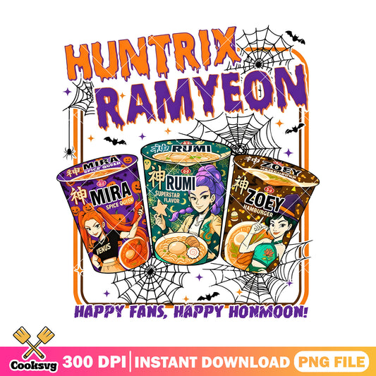 Huntrix ramyeon halloween png