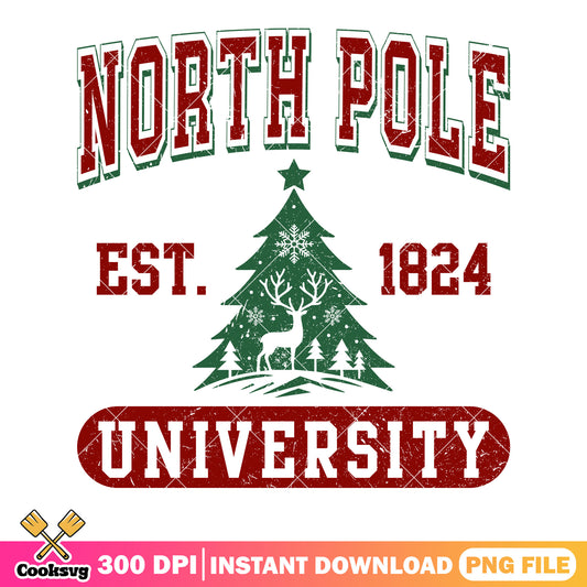 North est 1824 university  png, christmas tree png, north pole png