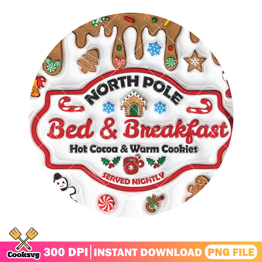 North pole served nightly png, merry christmas png, north pole png