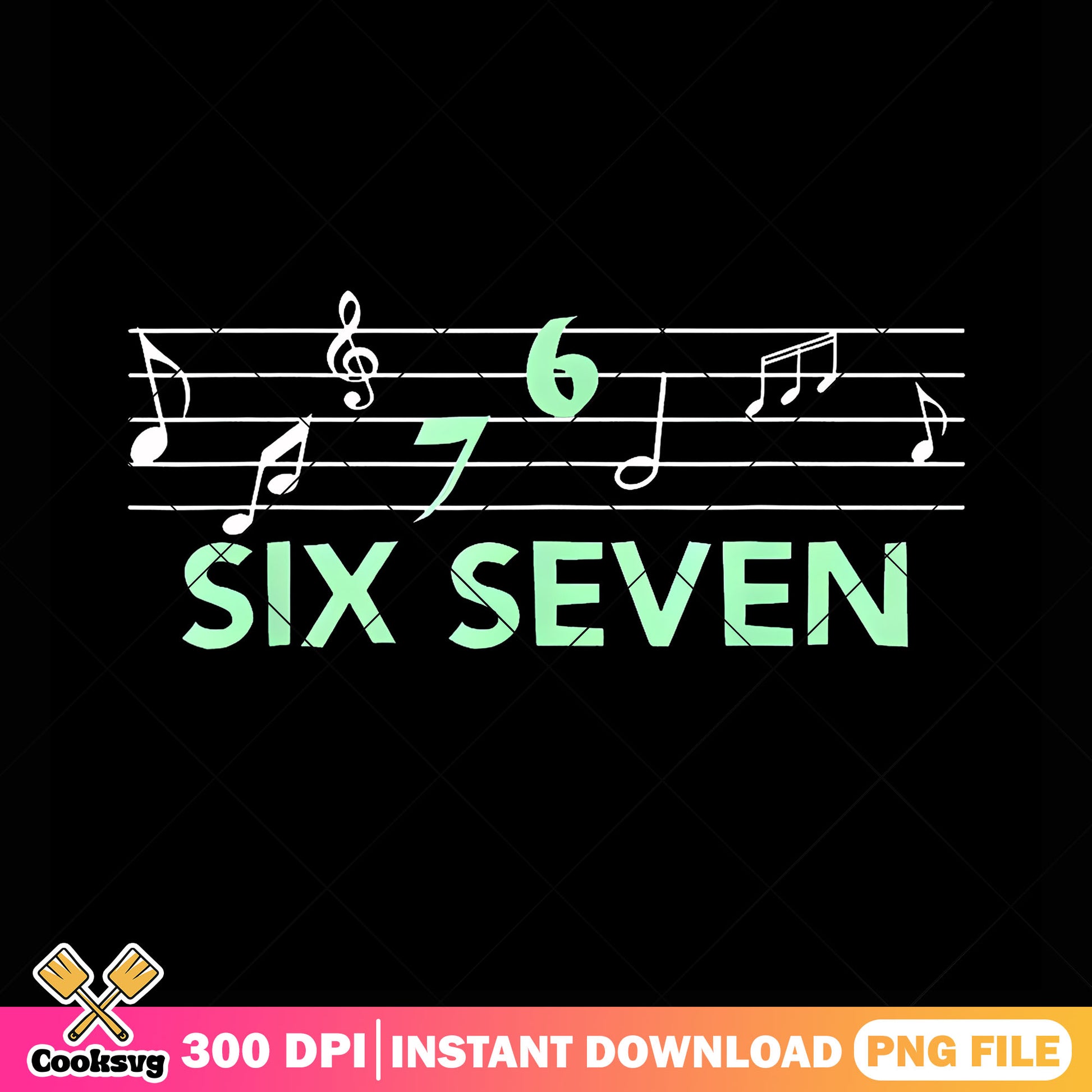 Notes Cute Graphic staff png, six seven ​png, funny memes​ png