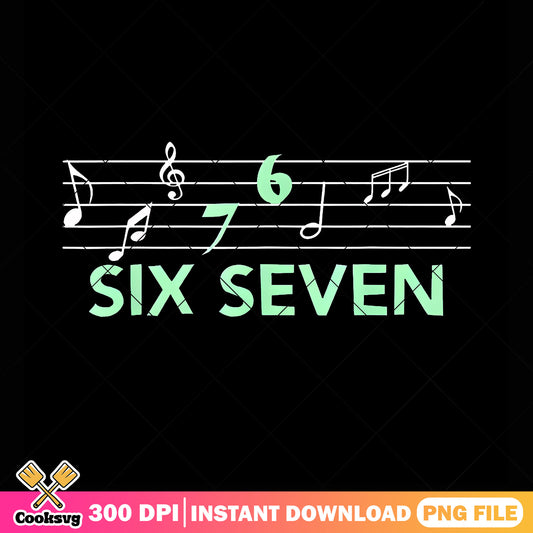 Notes Cute Graphic staff png, six seven ​png, funny memes​ png