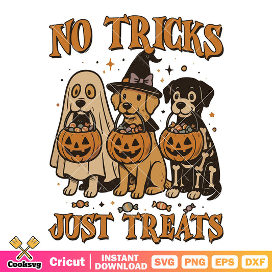 No trick just treat dog svg, trick or treat svg, pumpkin for dogs​ svg