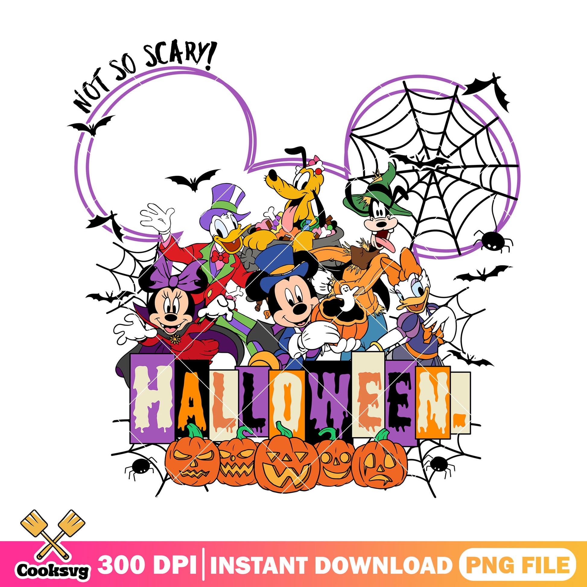 Not so scary halloween png, disney movie png, halloween costumes png